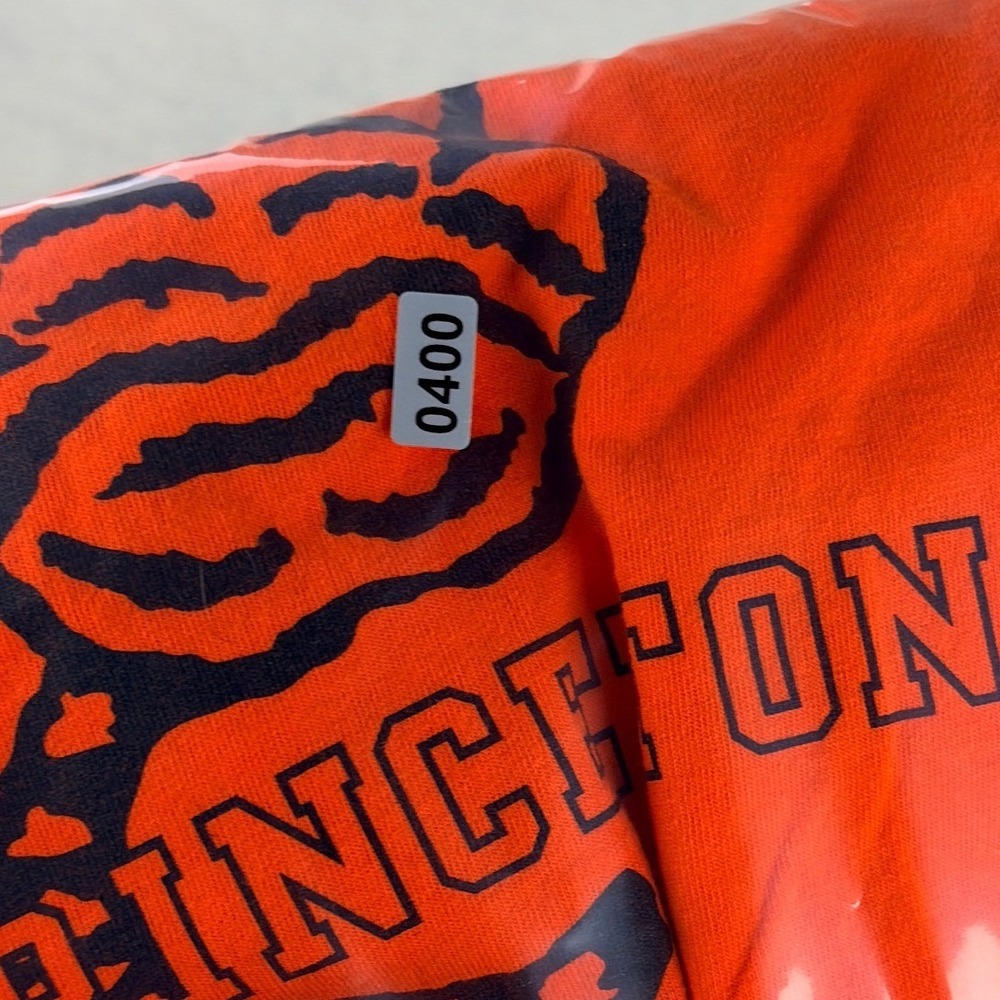 VTG Champion Princeton University Tiger T-Shirt Orange Mens Large Graphic Tee - Picture 8 of 8